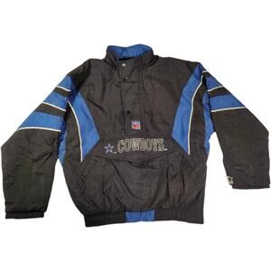 VTG Dallas Cowboys NFL Starter 1/2 Zip Pullover Jacket Pro Line Men’s Large 90s